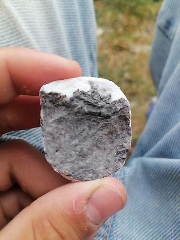 продам ворота бу: Təbii mineral nümunəsi – qara-boz matriks üzərində ağ, kristallı kvars — 3