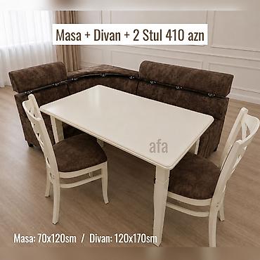 metbext divan: Turkiye istehsali. ✅Metbex masa desti Masa 2 oturacaq+divan Masa — 1