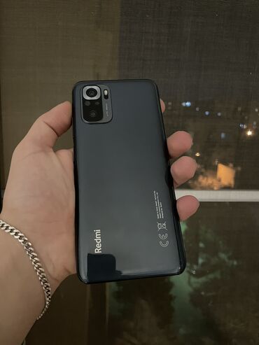 xiaomi redmi note 8 qara: Xiaomi Redmi Note 10S, 128 GB, rəng - Qara, 
 Düyməli, Barmaq izi, Face ID