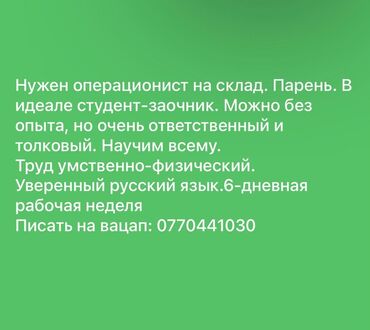 работа рынок: Продавец-консультант. Аламединский рынок / базар