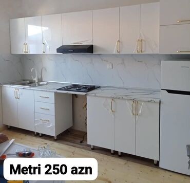 Sifarişlə mətbəx mebeli: Mətbəx mebeli – sifarişlə hazırlanır - Standart hündürlükdə — 3