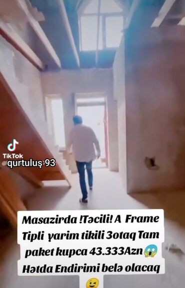 Həyət evləri və villaların satışı: 3 otaqlı, 68 kv. m, Təmirsiz — 2