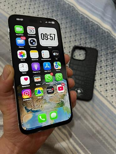 Apple iPhone: IPhone 14 Pro Max, Б/у, 128 ГБ, White Titanium, Чехол — 5