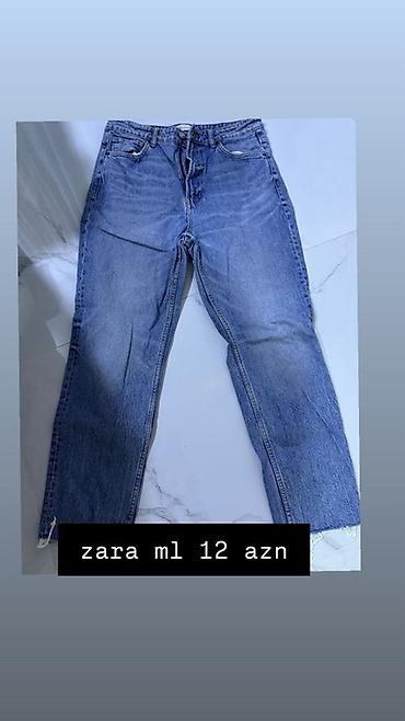 starex is saati: Zara cins şalvar - Ölçü: M/L - Rəng: Klassik mavi denim - Model: Orta — 1