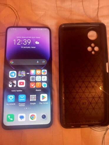 iwlenmiw telefonlarin satisi: Honor X7, 128 GB, rəng - Mavi, Barmaq izi