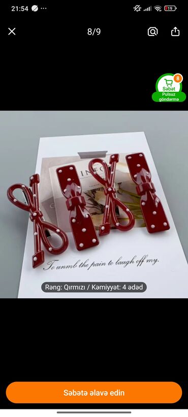 Saç aksesuarları: Qiymətlər ucuzdur yenidir her biri — 6