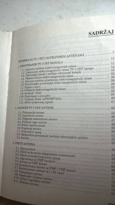 Knjige i stripovi: Tehnička knjiga: TV UKT i satelitske antene 1991. 261 str. Tehnička — 10