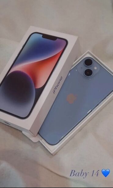 iphone 14 цена: IPhone 14, Новый, 128 ГБ, Голубой, Защитное стекло, Чехол, 91 %