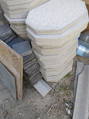 hazır tonqal: Dekorativ beton səki daşları 56eded qalb — 2