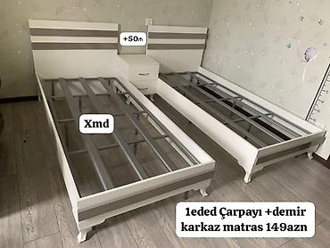 tumbalar: Tək nəfərlik çarpayılar – sadə və zərif dizayn, möhkəm metal karkaslı — 1