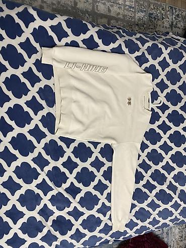 футболка lining: Мужская толстовка, S, Li-Ning, Новый, цвет - Бежевый — 1