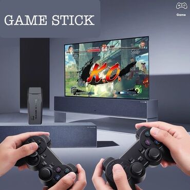 андройд тв приставка: Игровая приставка - game stick 2 джойстика HDMI кабель Флеш карта 128