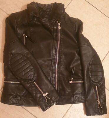 Jakne, kaputi i prsluci: ZARA kozna jakna bajkerka 11-12 godina 152 cm, girls biker jacket — 8