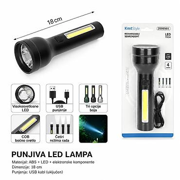 KMT Punjiva baterijska lampa 2008965-A Prenosiva LED lampa za