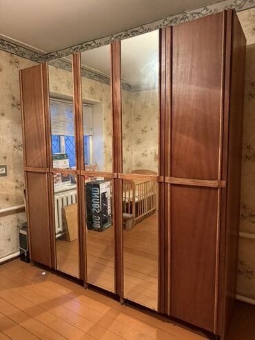 кухонные шкафы ош: Шкаф купе, Б/у, С зеркалом, ЛДСП