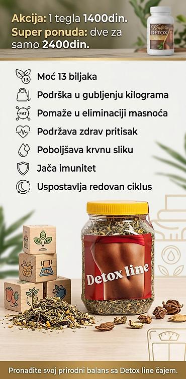 Suplementi: **Detox line čaj + A1 L-Carnitine kapsule** Prirodni biljni program — 22