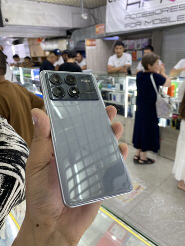 поко чехол: Poco X6 Pro 5G, Колдонулган, 256 ГБ, түсү - Боз, Бөлүп төлөө менен, 2 SIM