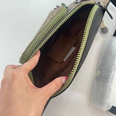 bag: Coach Track Belt Bag In Signature Canvas (артикул C2218). 🔝Натуральная — 2