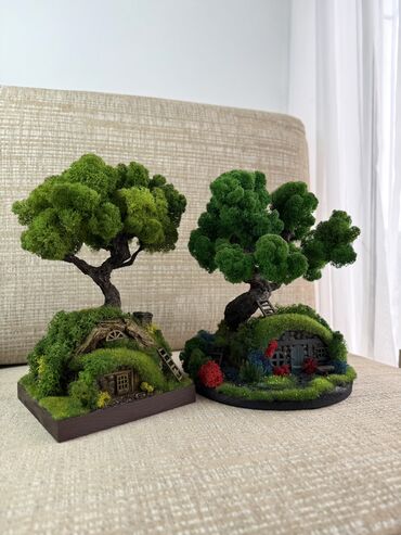 Декоративные цветы: Деревья-бонсай из натурального стабилизированного мха🌳 -это — 38