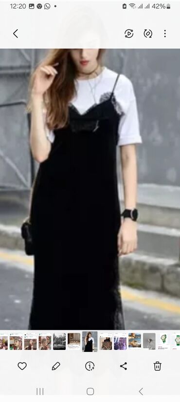 вечернее черное платье с кружевом: Вечернее платье, Русалка, Длинная модель, Велюр, Без рукавов, M (EU 38)