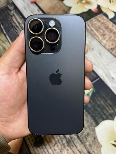 телефоны кнопачные: IPhone 14 Pro, Б/у, 128 ГБ, Черный, Защитное стекло, Чехол, 80 %