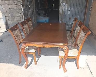 Stol,6 stulla satılır 340 azn.Stol açılır.Dəst yaxşı