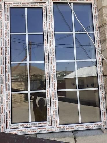 Plastik pəncərələr: Yeni İkiqat şüşə paketi Plastik pəncərə, Еni: 2 sm, Uzunluğu: 5 sm, Pulsuz quraşdırma — 7