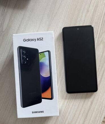 самсунк а 71: Samsung Galaxy A52, Колдонулган, 128 ГБ, түсү - Кара, 2 SIM