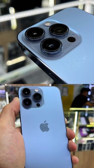 Apple iPhone: IPhone 13 Pro, Б/у, 256 ГБ, Синий, Защитное стекло, Чехол, В рассрочку