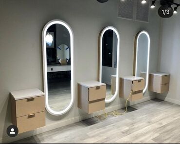 Salon masaları: Yeni, Saş kəsimi üçün masa, Güzgülü — 6