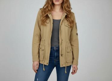 spodnie woskowane zalando: Parka damska, rozmiar S