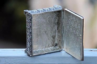 Kutije za odlaganje: Art Deco posrebrena kutija za nakit ili sitnice 11 x 8,5 cm. Stara — 4