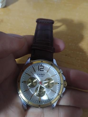 мужские футболки с рисунками: Классические часы часы, Casio, Япония, Водонепроницаемые, Мужские, Б/у — 1