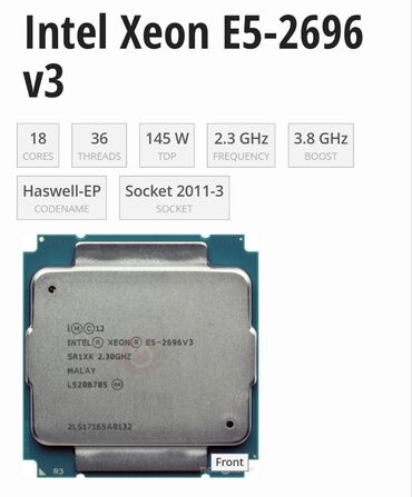 процессоры socket 3647: Процессор, Колдонулган, Intel Xeon, 18 ядролор, ПК үчүн