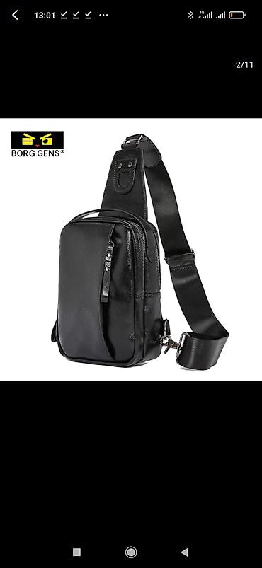 Барсетки: Продаю Барсетку из натуральной кожи покупал 6500 сом ручная работа — 8