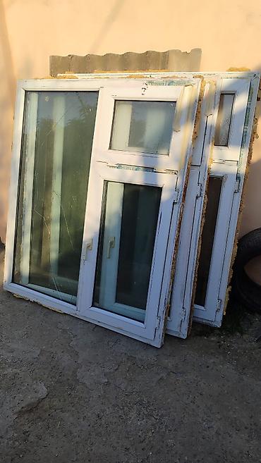 plastik qapi pencere: PVC pəncərə blokları və dəmir barmaqlıqlar - Material: ağ PVC profil — 2