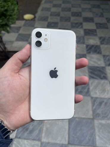 Apple iPhone: IPhone 11, 64 GB, White Titanium, Zəmanət, Barmaq izi, Simsiz şarj