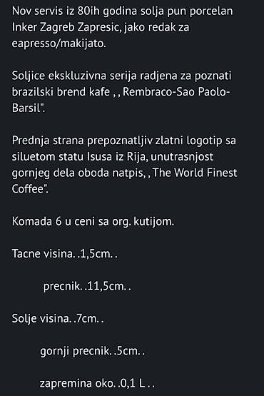 sintelon kula: Servis nov solja espresso Inker Rembraco Brasil iz 80ih godina. Sve o — 2