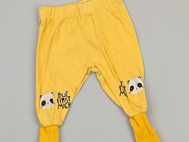 żółty trencz: Spodnie dresowe, 3-6 m, stan - Idealny