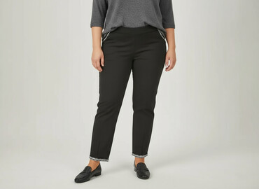 Women's Pants: Spodnie materiałowe damskie, rozmiar 2XL