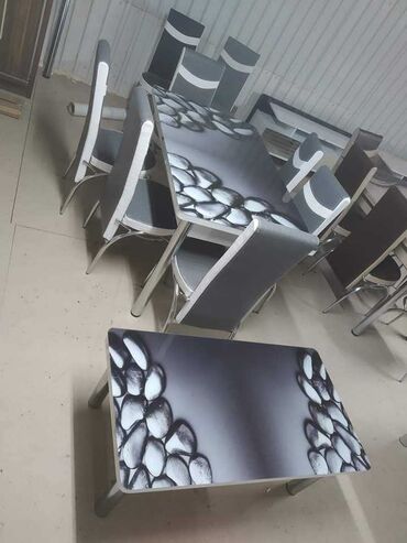 Setovi stolova i stolica: Sto - 80cm Metal noge Ploca univer Staklo 4mm stolica - metal - eko — 13