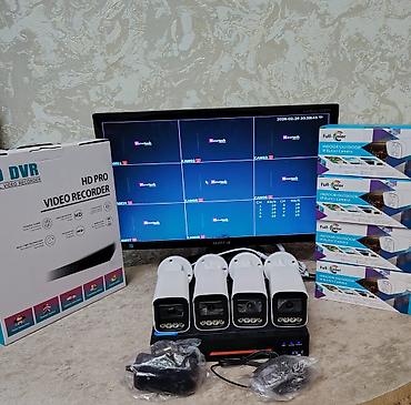 eve kamera sistemi: Monitor dvr8 çıxışlıdır telefondan izləmə 4ədəd color full kamera — 1
