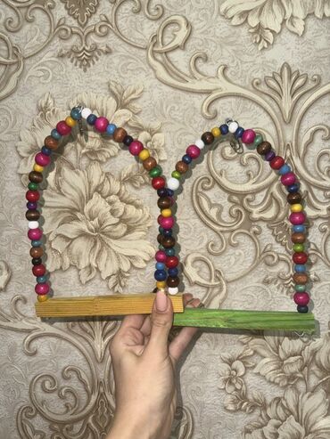 Oyuncaqlar: Papuqay və xırda quşlar üçün asılqan–oyuncaq Balaca yelləncək quşlar — 3