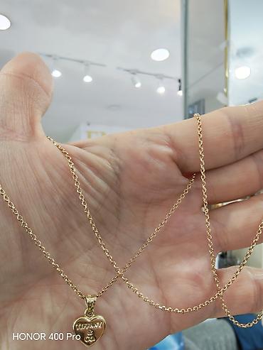 Aksesuarlar: Boyunbağı, Tiffany, Sarı qızıl, 585 Əyar, 2 g — 4