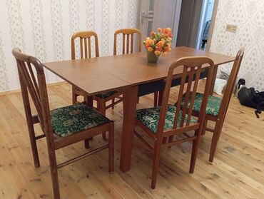 qonaq otağı masa: Qonaq otağı üçün, Yeni, Açılan, Dördbucaq masa, 5 stul, Belarusiya