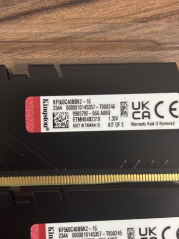 оперативная память sodimm ddr2: Оперативная память, Б/у, Kingston, 32 ГБ, DDR5, 6000 МГц, Для ПК