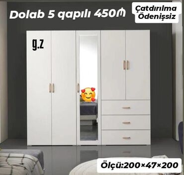 Çarpayılar: 5 qaplı dolab