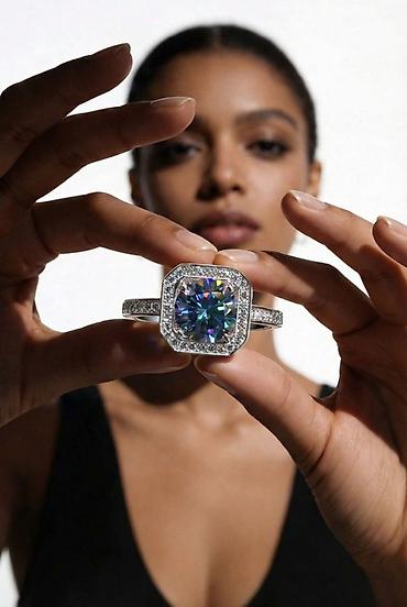 Серебряные наборы украшений: Муассанит в розницу и оптом. Ювелирные изделия с сияющими вставками — 2