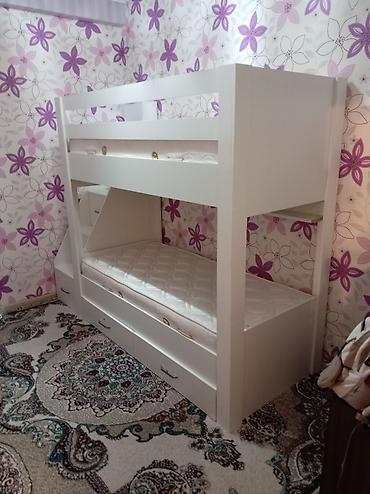 2х yarus çarpayı: Oğlan və qız üçün, Yeni, Çarpayı, Matras ilə, Siyirməli, MDF — 3