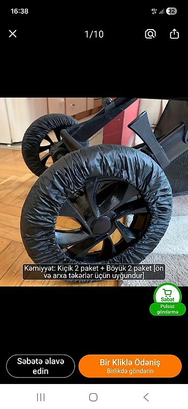 Модульные коляски: Kalyaska az işlənmiş üstündə təkər torbası hədiyyə edirəm. Temudan — 5